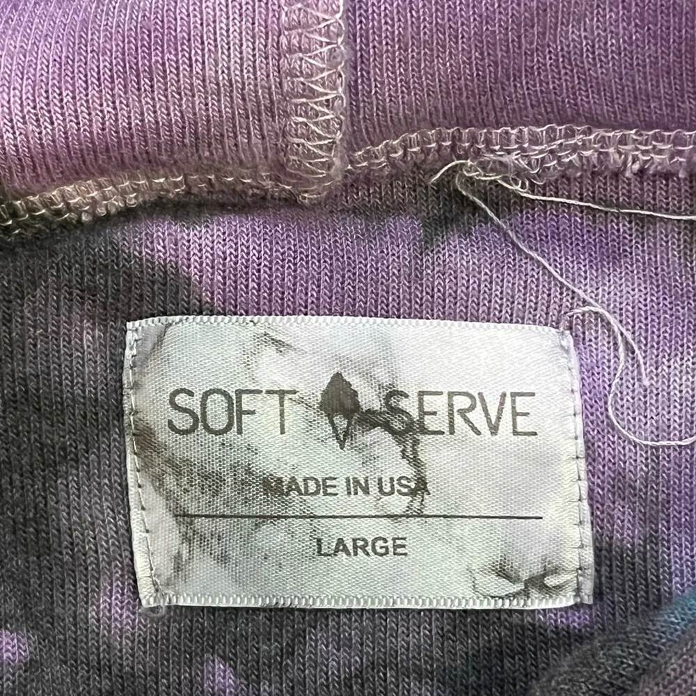 Soft Serve Cloud Cotton Unisex Tie-Dye Hoodie size Large - Picture 3 of 15